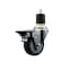 Service Caster 3.5'' Thermoplastic Rubber Swivel 1-7/8'' Expanding Stem Caster with Brake SCC-EX20S3514-TPRB-PLB-178 - alternate 1